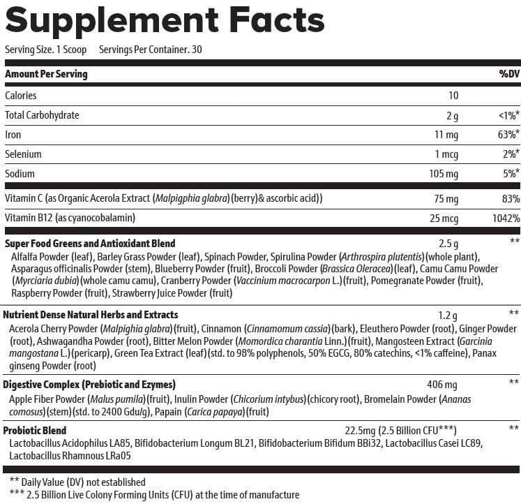 Nagano Lean Body Tonic Supplement Facts
